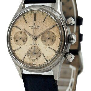 1940's Breitling 36mm Men's Premier Swiss Venus 152 Chronograph Watch